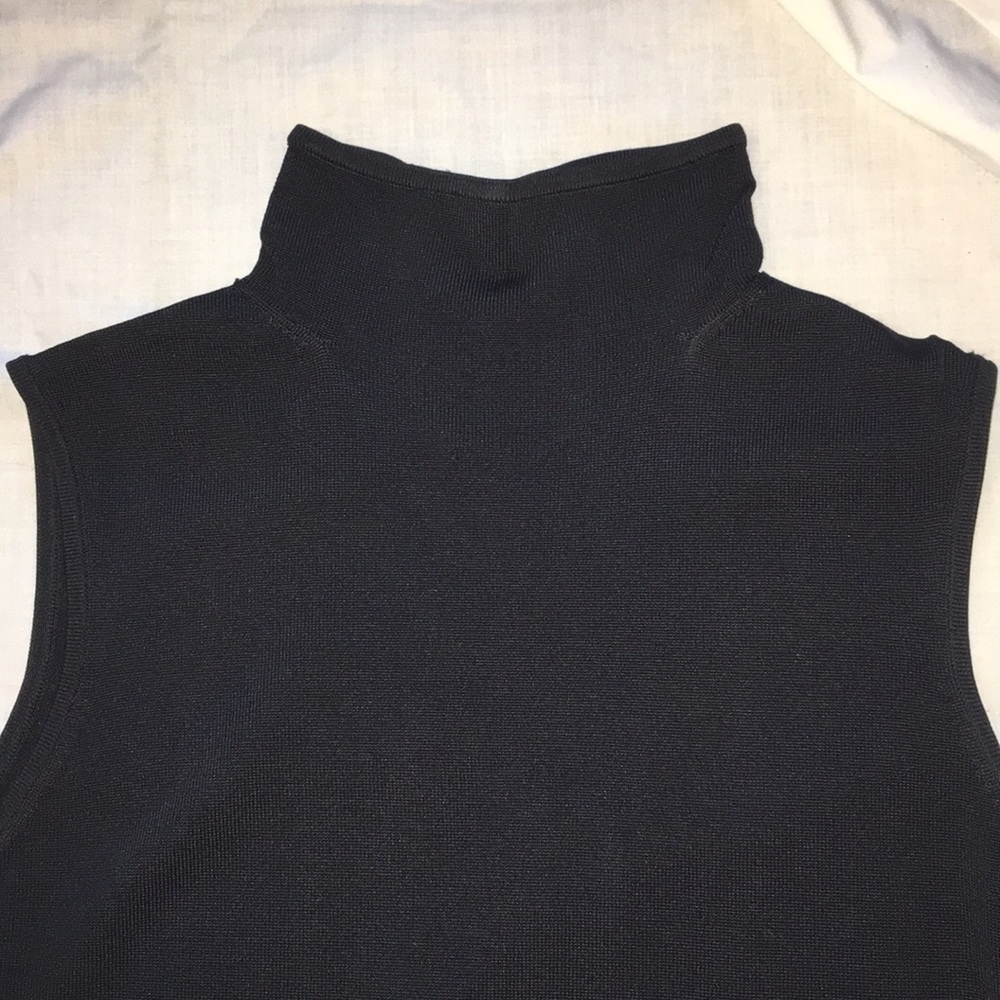 INC Black Mockneck Sleeveless Sweater - Picture 4 of 5